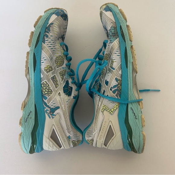ASICS GEL KAYANO 23 WHITE FLORAL SNEAKERS SIZE 8.5 - Picture 6 of 15